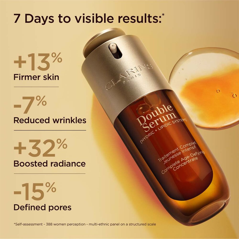 Clarins Double Serum Anti-Ageing Serum 100ml | Firming, Radiance & Smooth Skin Serum